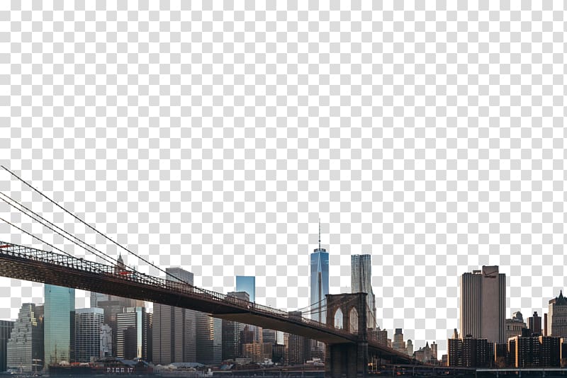 Brooklyn bridge, Brooklyn Bridge Park One World Trade Center , bridge transparent background PNG clipart