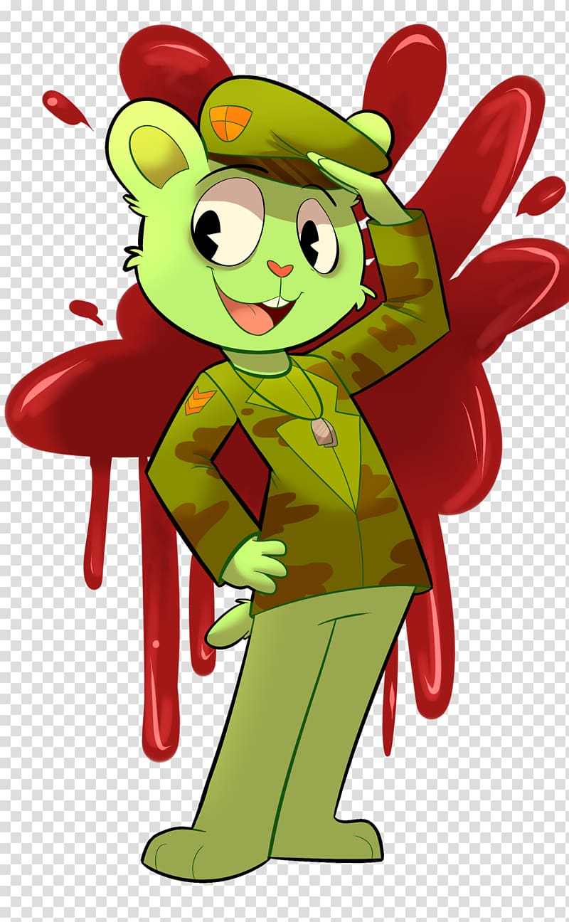 Flippy Aka Creek Violence House, Happy Tree friends transparent background PNG clipart