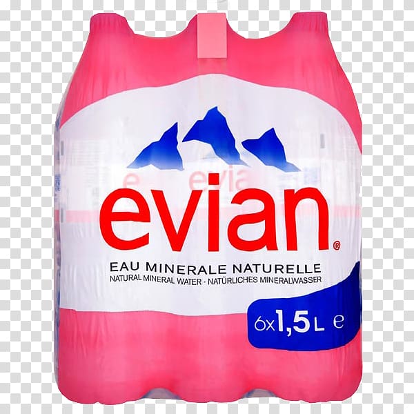 Evian Bottled Water France Mineral water, france transparent background PNG clipart