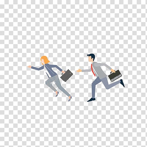 Businessperson Woman Illustration, Business men and women in business are racing transparent background PNG clipart