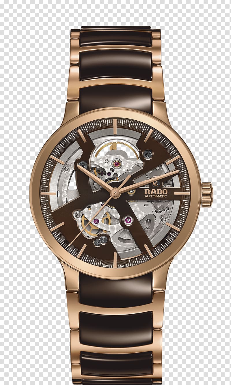 Rado Centrix Automatic Open Heart Watch, watch transparent background PNG clipart