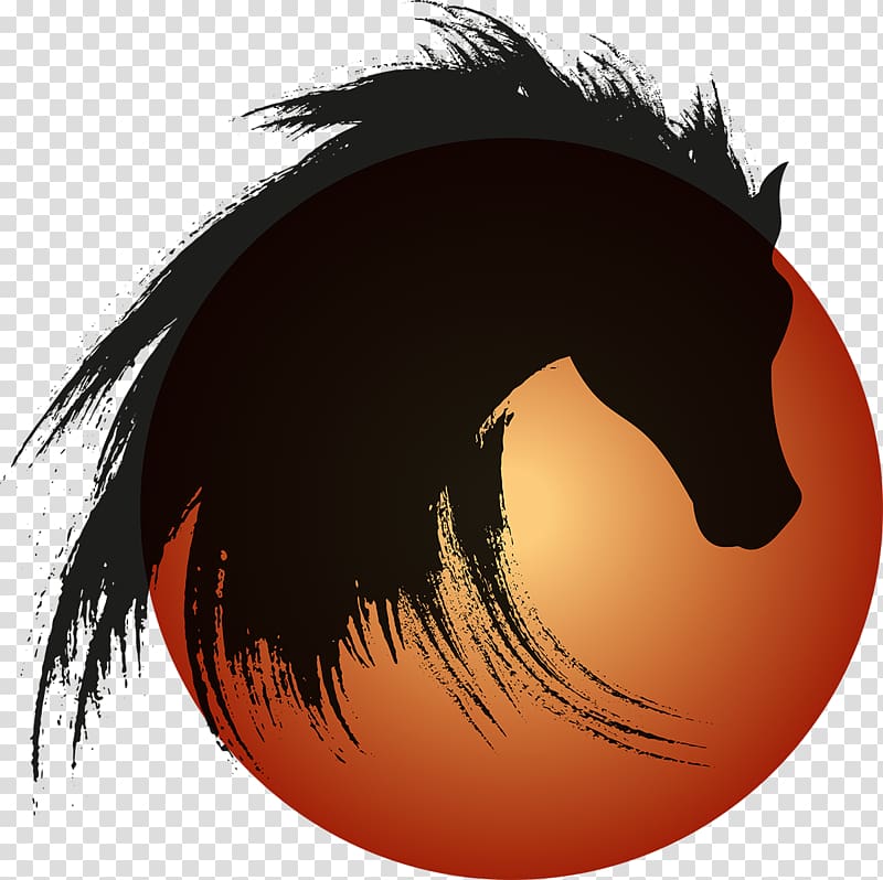 Horse Chinese zodiac Chinese New Year Astrological sign, chinese calligraphy transparent background PNG clipart