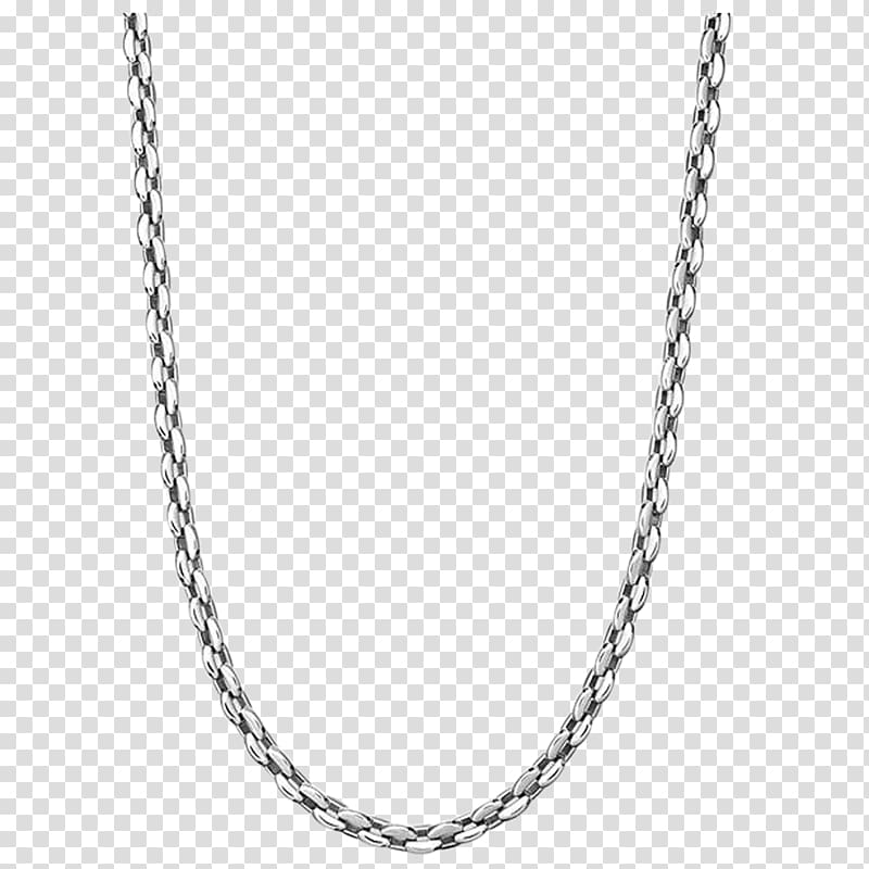 Necklace Jewellery Chain Sterling silver Charms & Pendants, chain transparent background PNG clipart