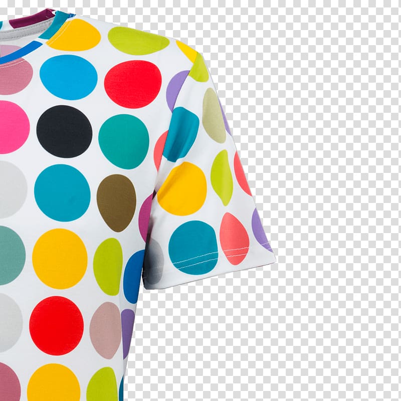 T-shirt Clothing Polka dot Textile Product, tshirt transparent background PNG clipart
