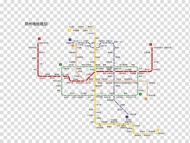 Zhengzhou Metro Xinzheng Rapid transit Line 1 Rail transport, simplified map transparent background PNG clipart
