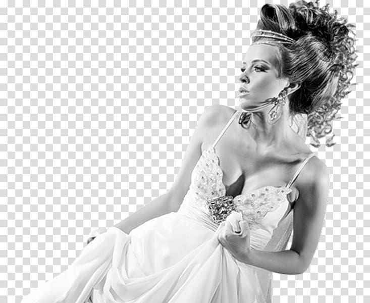Wedding dress Headpiece Fashion Supermodel, black woman transparent background PNG clipart