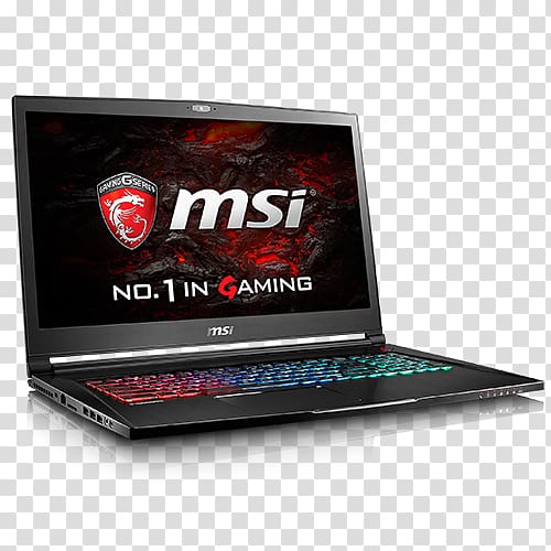 Laptop MSI GS73VR Stealth Pro Mac Book Pro Intel Core i7 NVIDIA GeForce GTX 1060, Laptop transparent background PNG clipart