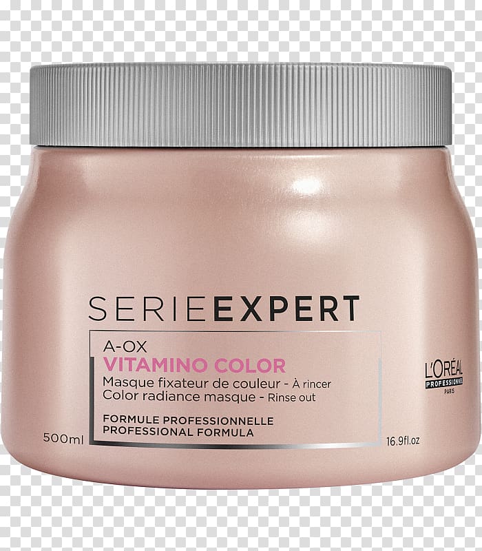 L\'Oréal Professionnel Série Expert VITAMINO COLOR A-OX Color Radiance Protection + Perfecting Jelly Masque L\'Oréal Professionnel Série Expert VITAMINO COLOR A-OX Shampoo Expert Vitamino Color Crema 750ml Facial, mask transparent background PNG clipart