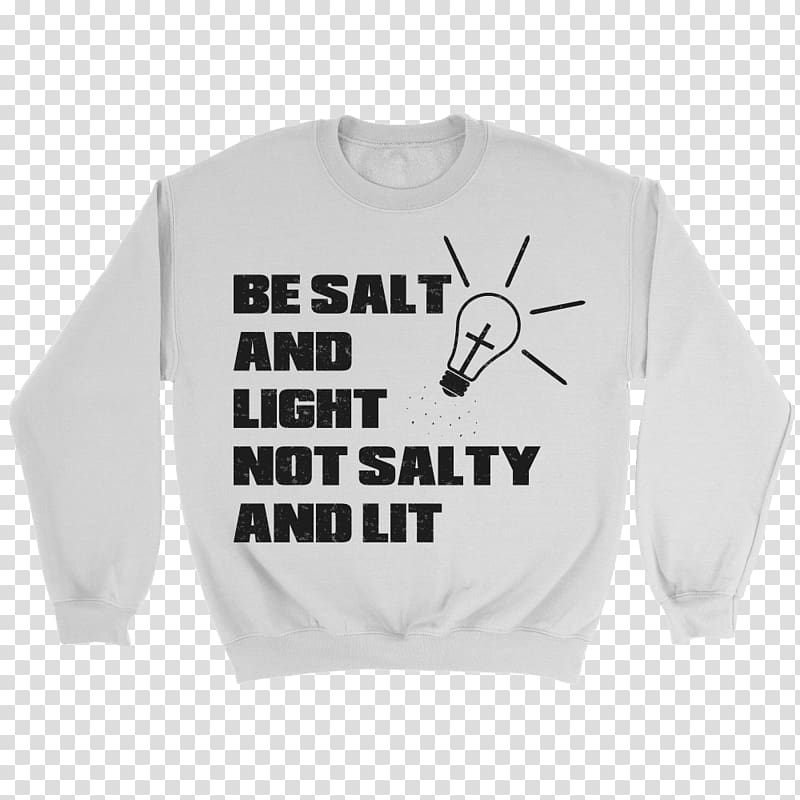 T-shirt Hoodie Crew neck Neckline, salt and light transparent background PNG clipart