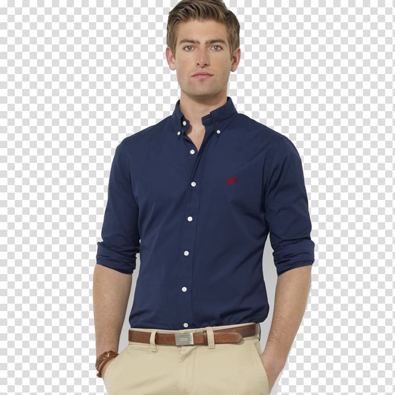 T-shirt Dress shirt Collar Navy blue, T-shirt transparent background PNG clipart