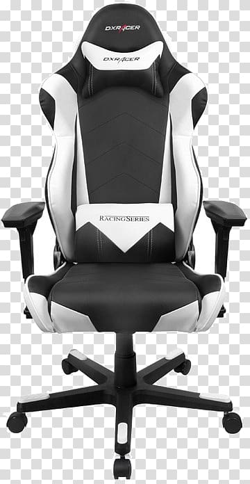 black and white leather gaming chair, Dxracer Grey Chair transparent background PNG clipart