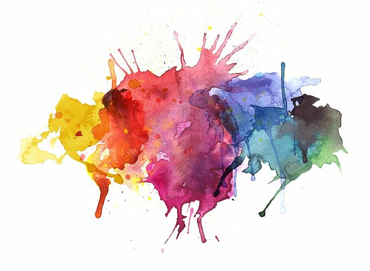 multicolored abstract painting, Watercolor painting Illustration, Paint Splatter transparent background PNG clipart