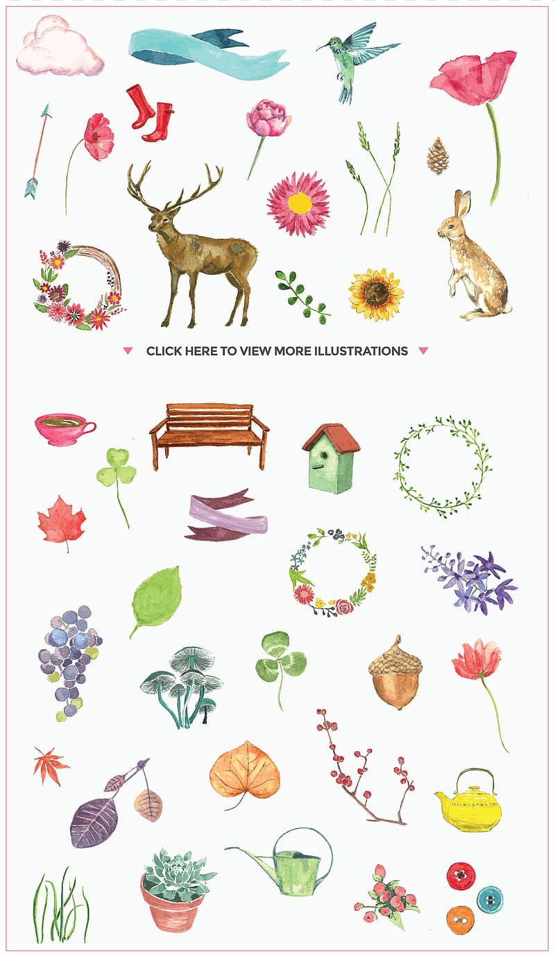 Floral design Illustration, All kinds of hand-painted animals,wreath,Green transparent background PNG clipart