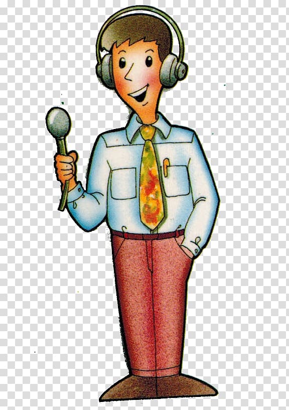 Journalist Animation News, cartoon microphone transparent background PNG clipart