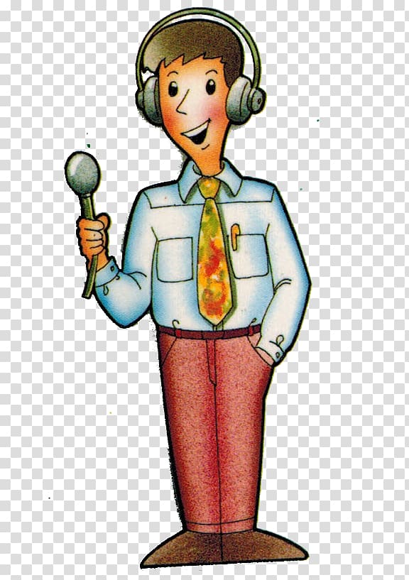 Journalist Animation News, cartoon microphone transparent background