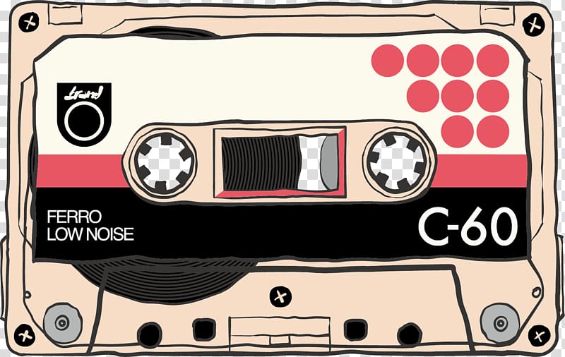 White and gray C-60 cassette , Music tapes transparent background PNG  clipart