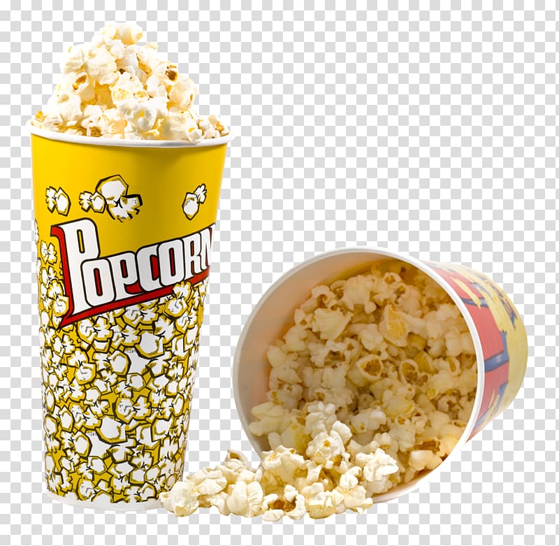 two popcorn tumblers, Microwave popcorn Maize, Popcorn transparent background PNG clipart