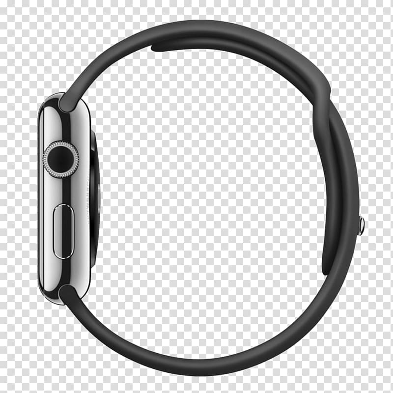 Apple Watch Series 3 Apple Watch Series 1 Smartwatch Apple Watch 38mm Space Black Case with Space Black Stainless Steel Link Bracelet, apple transparent background PNG clipart