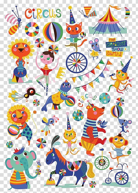 Performance Circus Illustration, circus transparent background PNG clipart