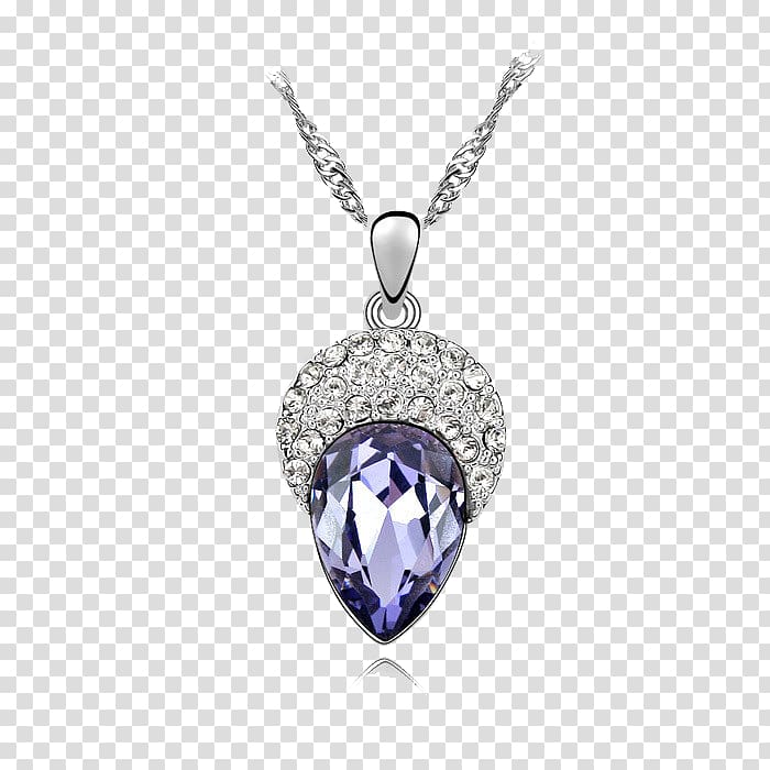Earring Necklace Swarovski AG Pendant Jewellery, Diamond necklace transparent background PNG clipart