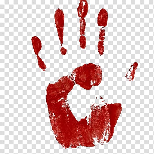 Blood Hand Fingerprint, blood transparent background PNG clipart