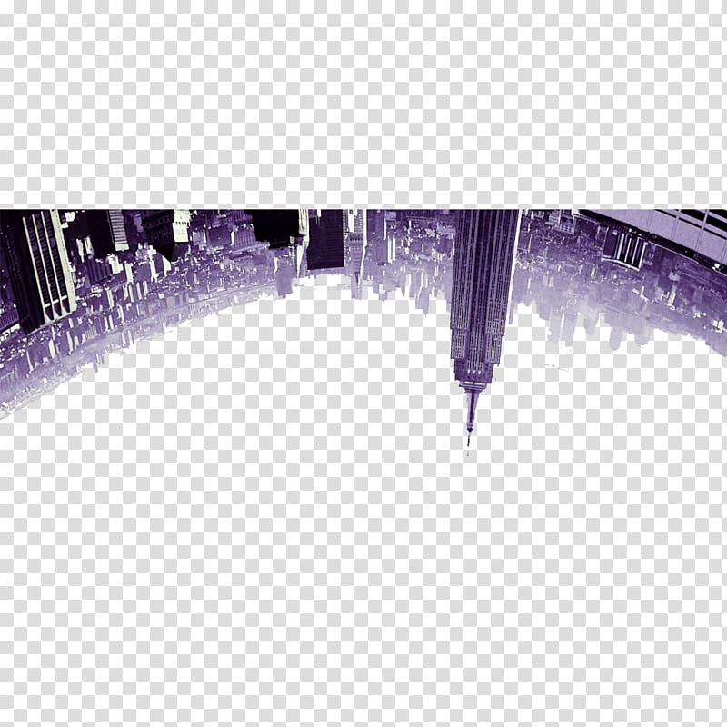 , City upside down transparent background PNG clipart