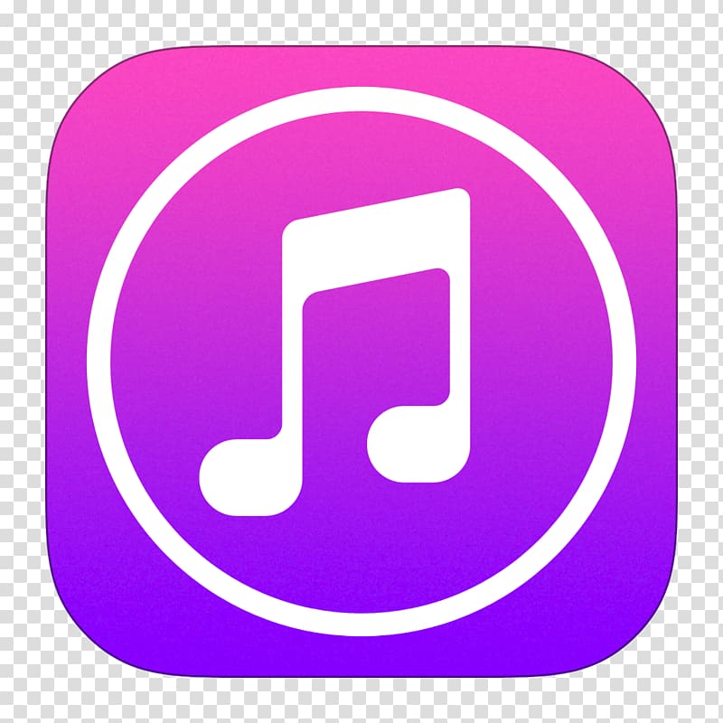 iTunes icon, pink area purple text, iTunes Store transparent background PNG clipart