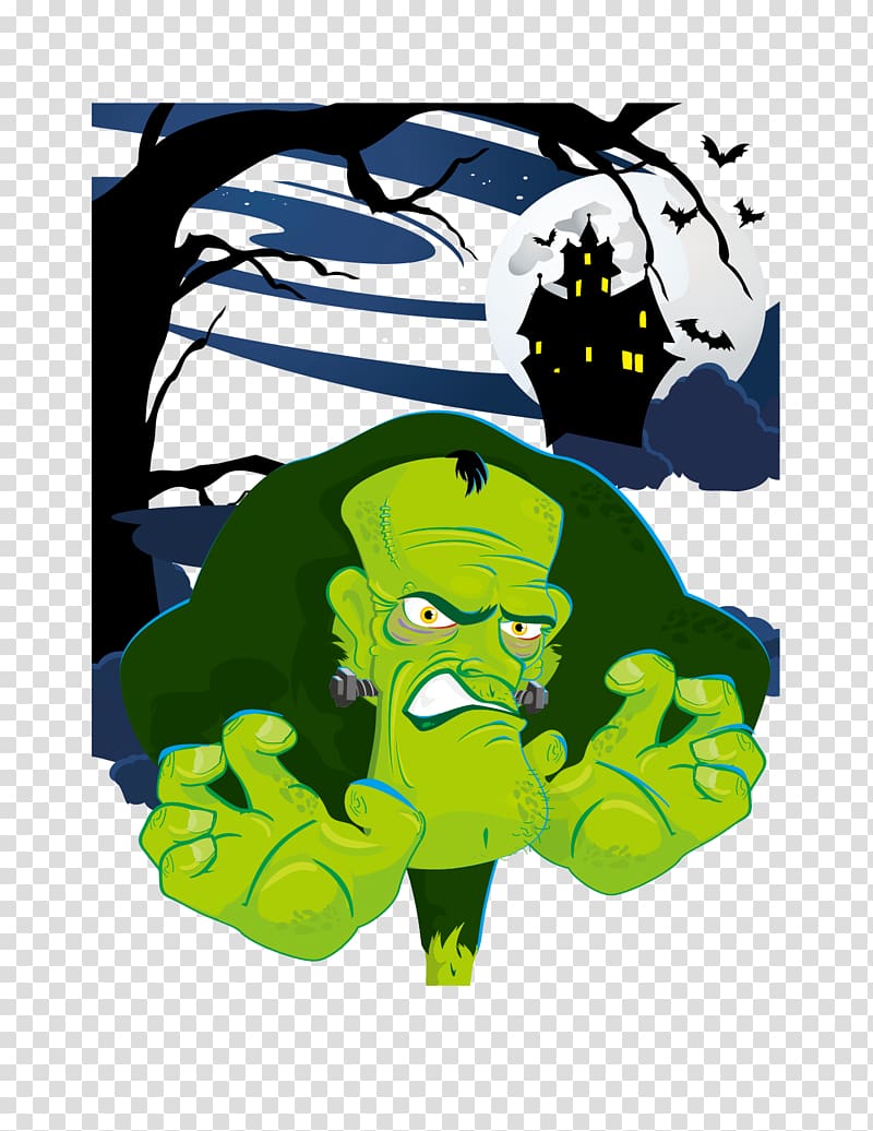 Cartoon Halloween Character, Halloween Monster transparent background PNG clipart