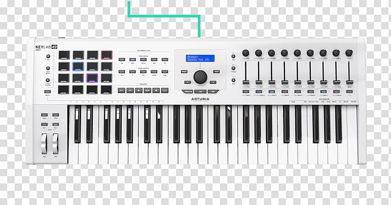 MIDI Controllers Arturia Keylab-MKII-49 MIDI keyboard, keyboard transparent background PNG clipart