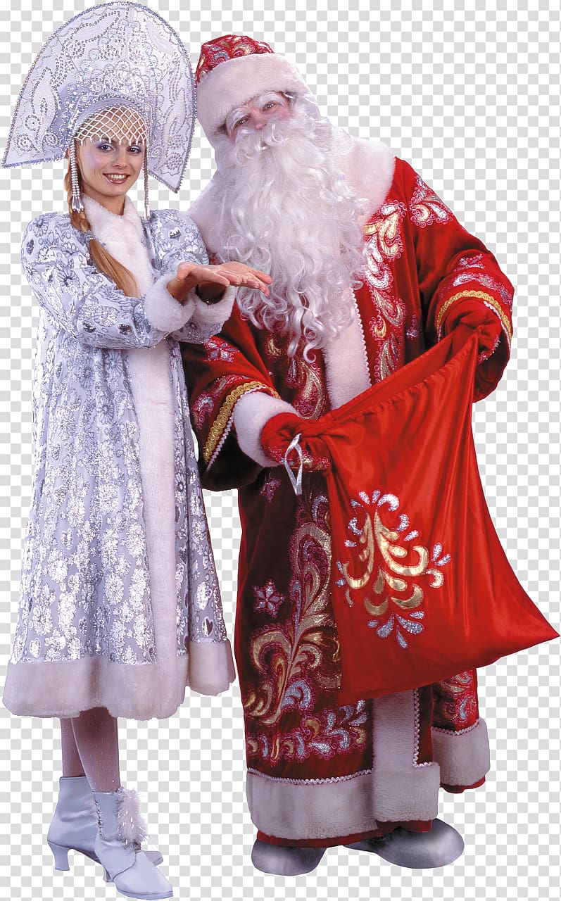 Ded Moroz Snegurochka Ziuzia grandfather New Year, others transparent background PNG clipart