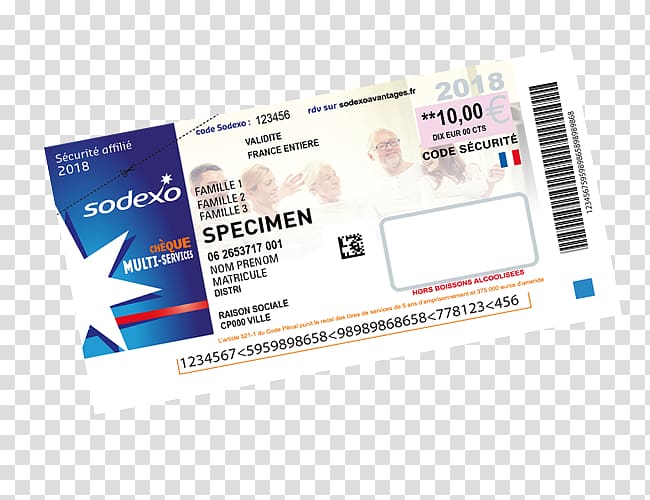 Meal voucher Cheque Chèque emploi service universel Payment, Ticket Russia 2018 transparent background PNG clipart