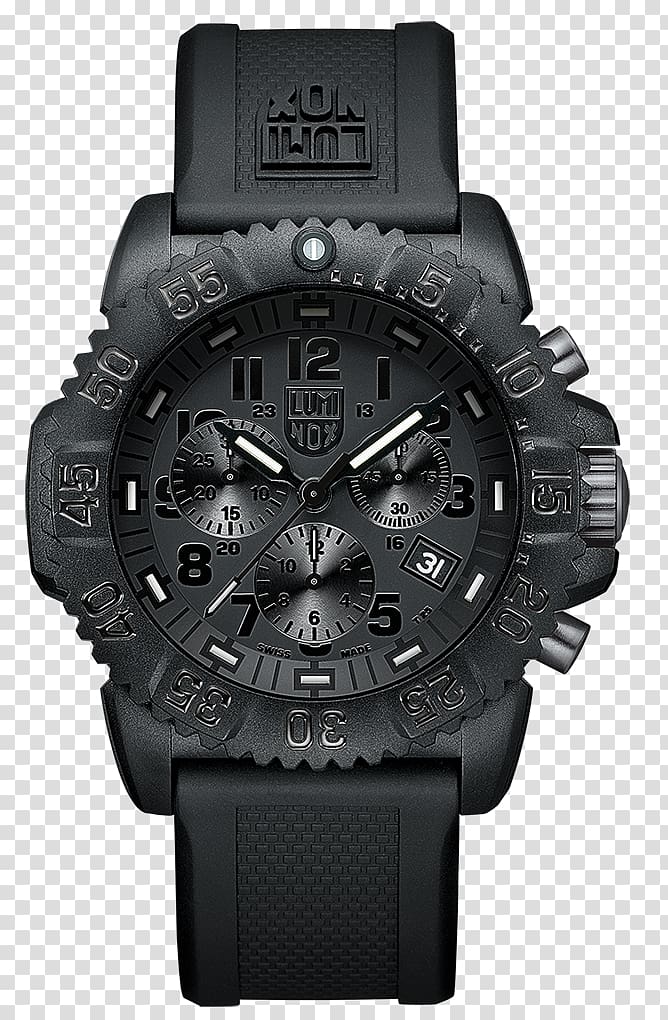 Luminox Navy Seal Colormark 3050 Series Watch Chronograph United States Navy SEALs, watch transparent background PNG clipart