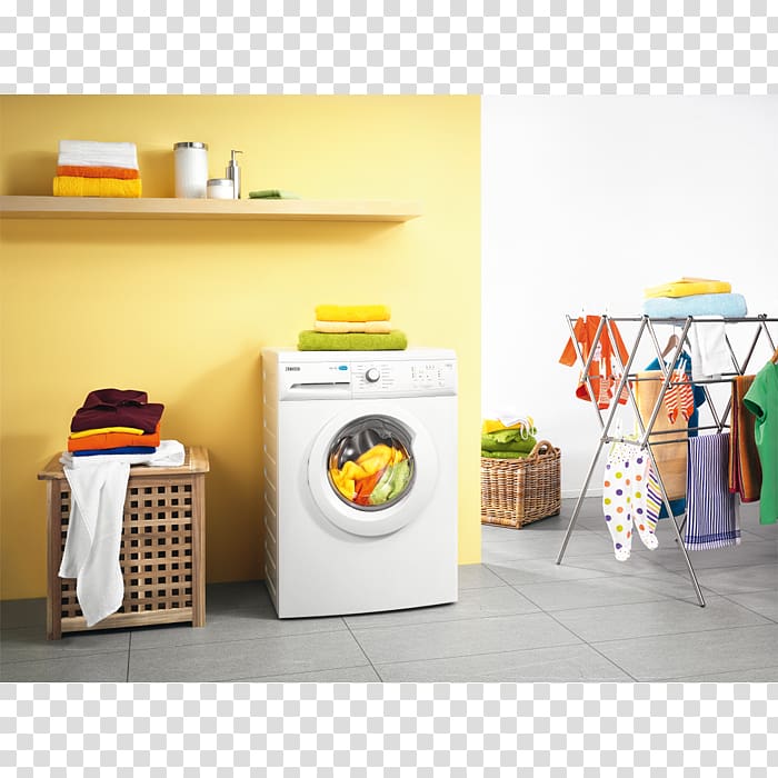 Washing Machines Zanussi Detergent Clothes dryer, Bet transparent background PNG clipart