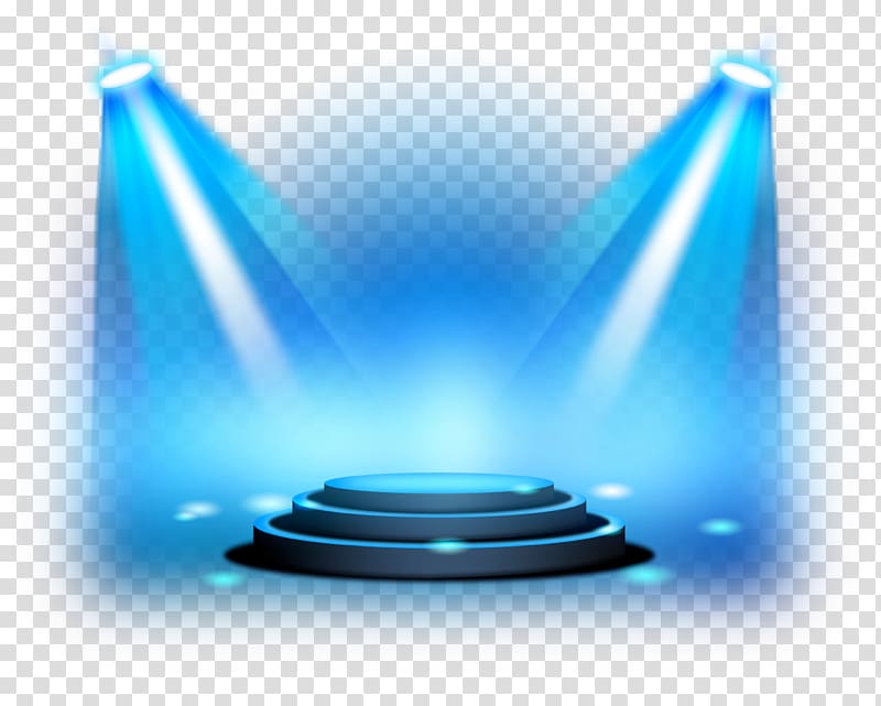 round 3-step stage with lights , Stage lighting Spotlight, lights transparent background PNG clipart