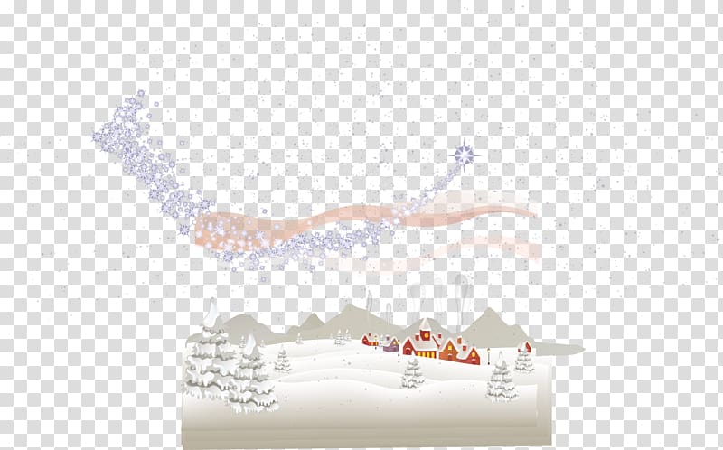 Brand Pattern, Beautiful winter snow town transparent background PNG clipart
