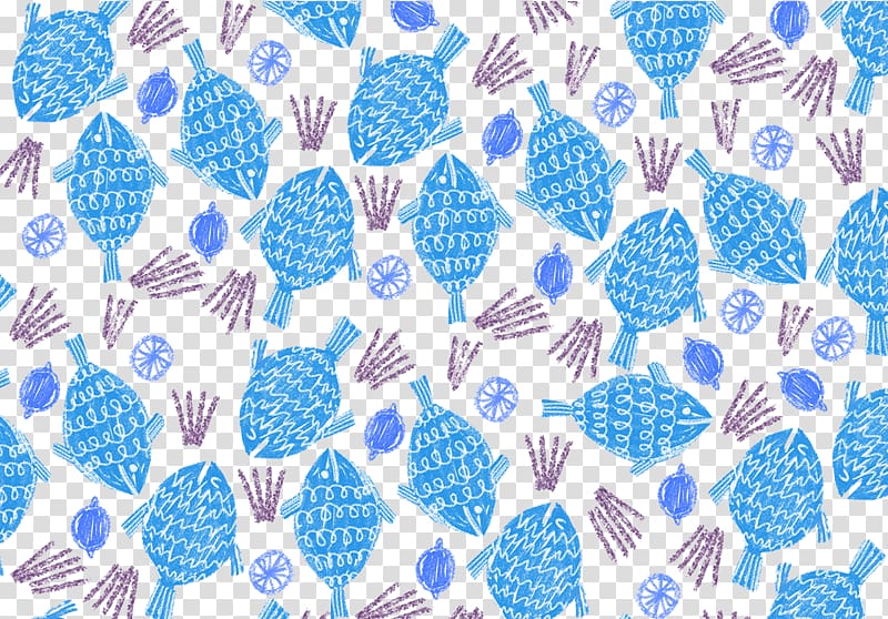 Blue Fish, Blue fish background pattern transparent background PNG clipart