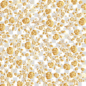 Yellow floral background, Pattern, Gold pattern background material ...