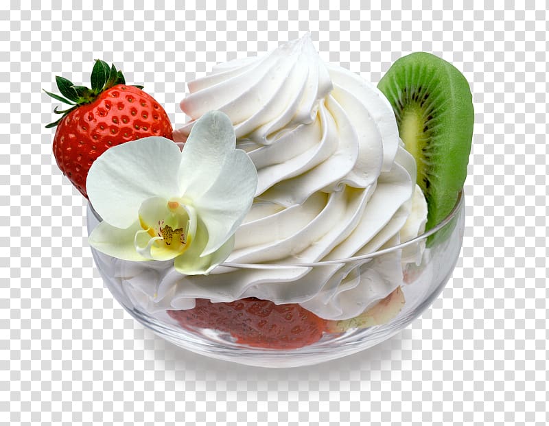 Frozen yogurt Ice cream Sundae Chantilly cream, ice cream transparent background PNG clipart