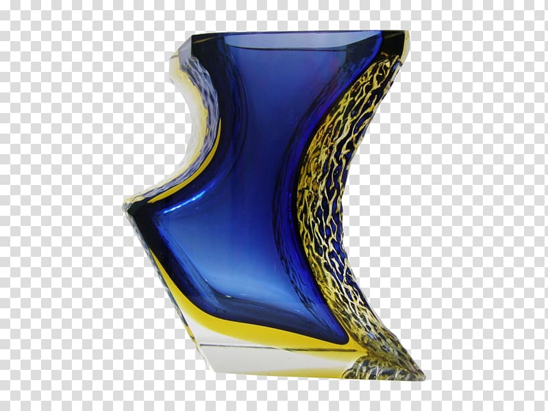 Vase Murano glass Cobalt blue Alessandro Mandruzzato, vase transparent background PNG clipart