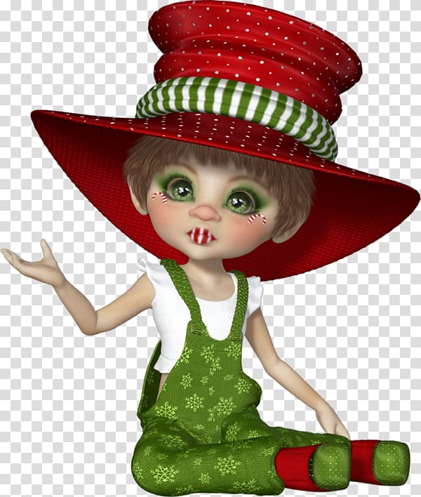 Christmas Hat Doll, cookie transparent background PNG clipart