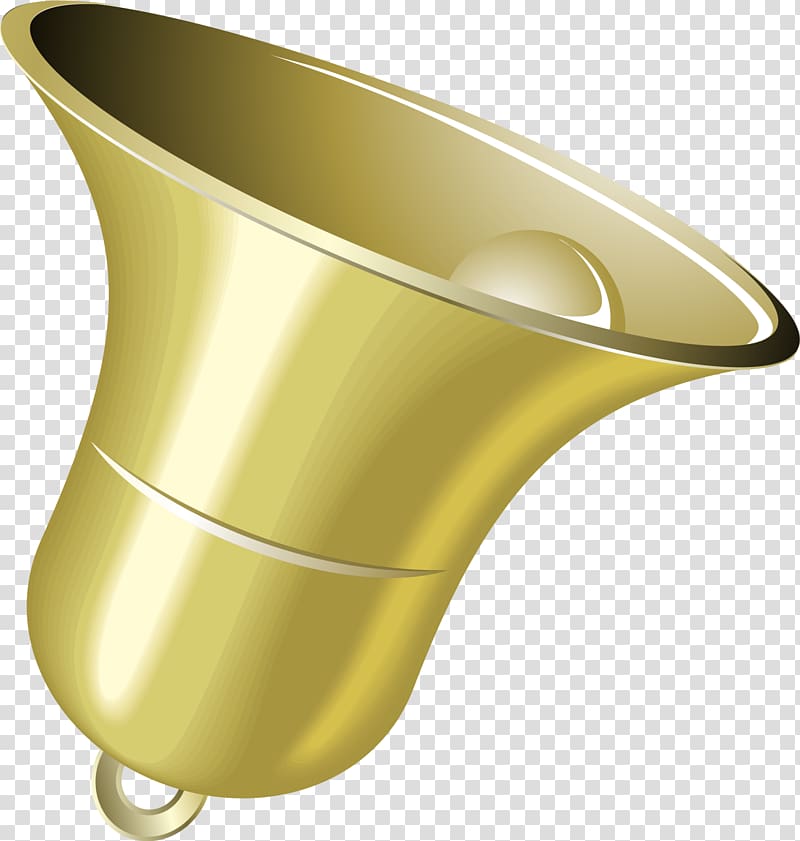 Gold Silver Yellow , Golden concise bell transparent background PNG clipart