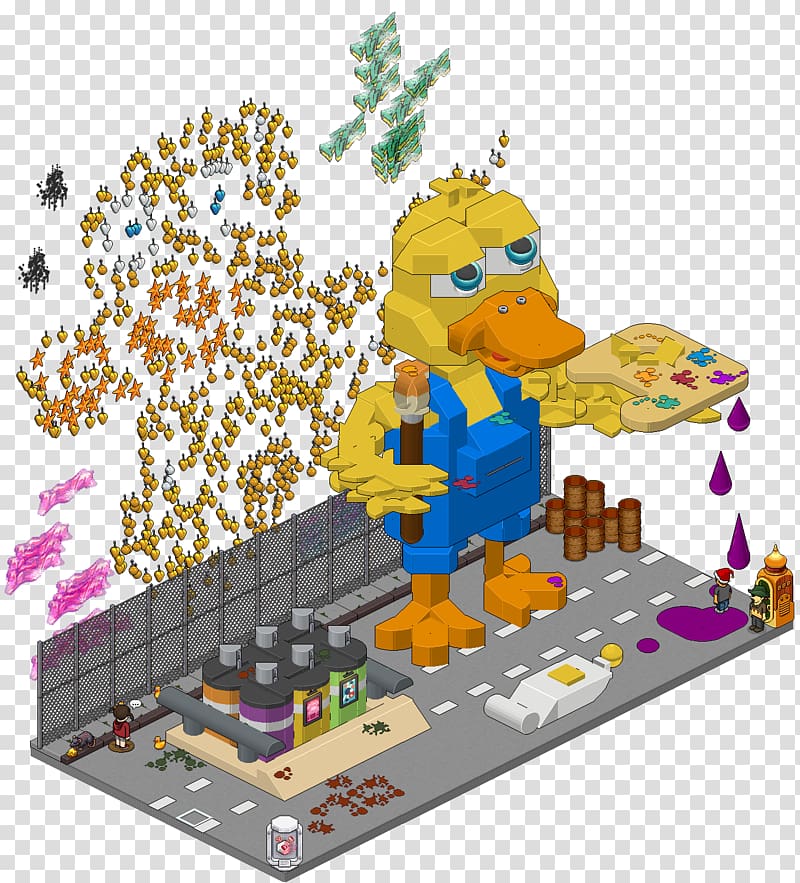Habbo Pixel Art Duck Cartoon 0 Demogorgon Transparent