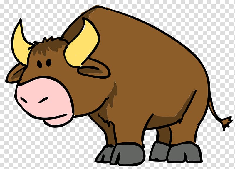 Cartoon Bull Drawing , Cartoon Buffalo transparent background PNG clipart