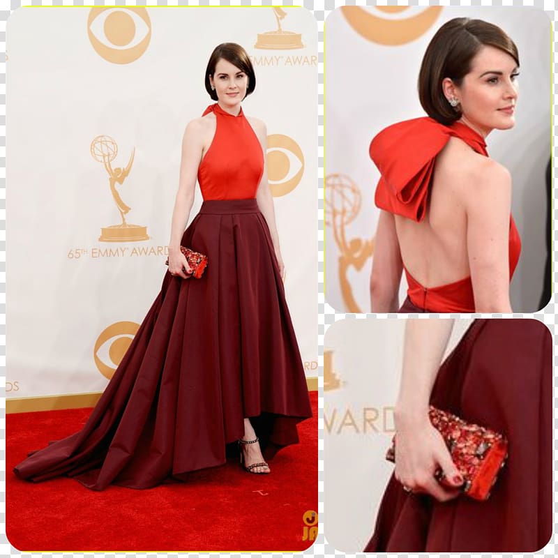 Michelle Dockery 65th Primetime Emmy Awards Gown Red carpet Dress, red carpet transparent background PNG clipart