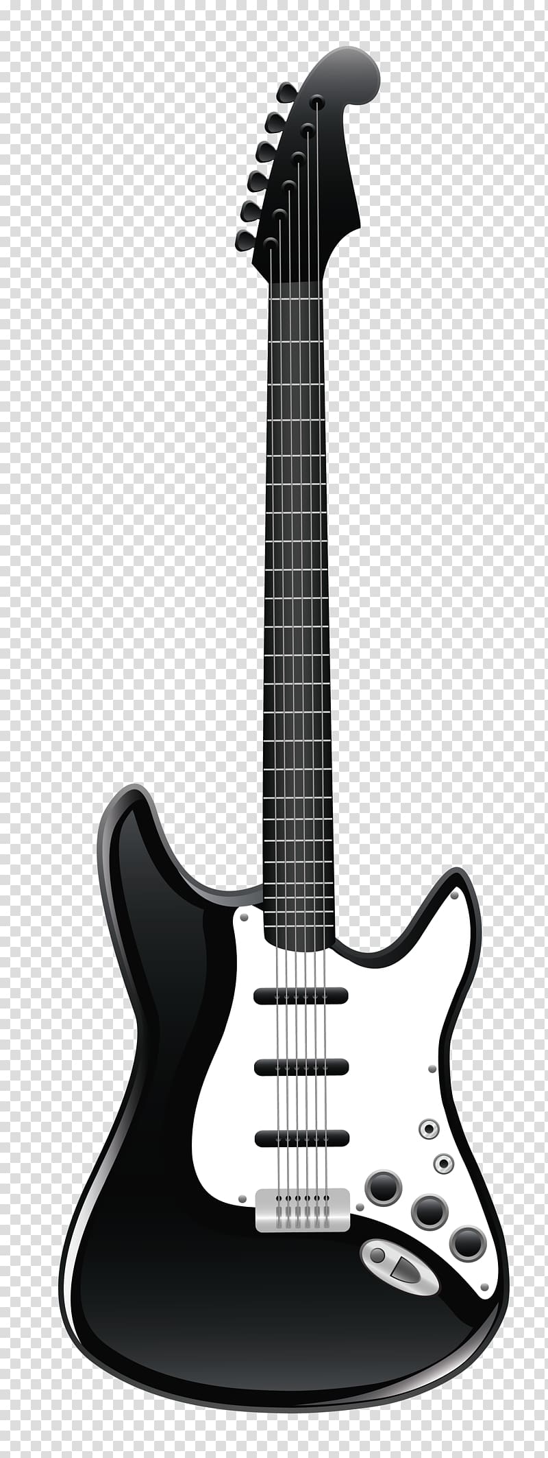 Guitar , Black and White Guitar , black and white stratocaster electric guitar illustration transparent background PNG clipart
