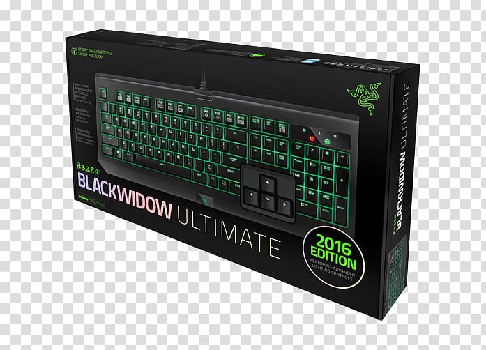 Computer keyboard Razer BlackWidow Ultimate 2016 Razer BlackWidow Ultimate Stealth (2016) Gaming keypad Razer BlackWidow Ultimate (2014), keyboard player transparent background PNG clipart