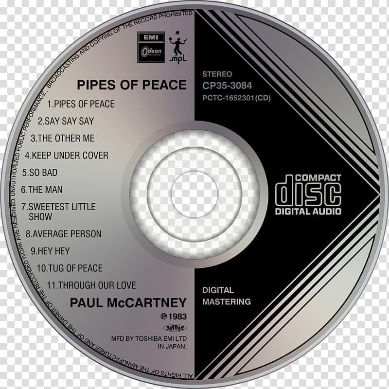 Compact disc Genesis The Beatles Album Abbey Road, peace Pipe transparent background PNG clipart
