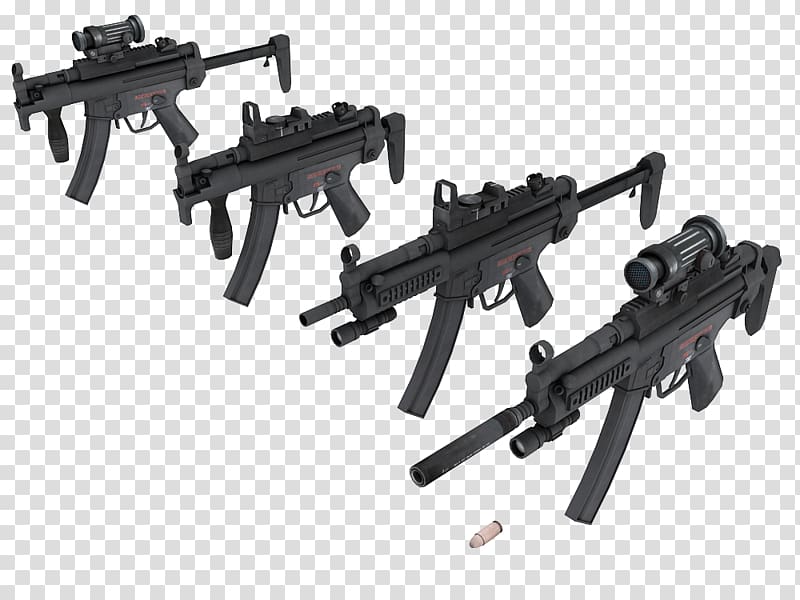 Assault rifle Firearm Submachine gun Heckler & Koch MP5, assault rifle transparent background PNG clipart