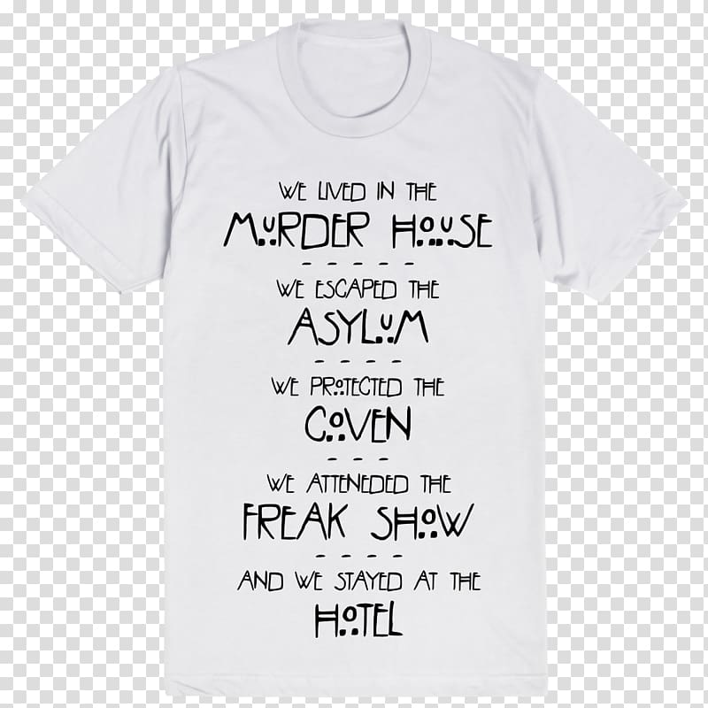 T-shirt Hoodie American Horror Story: Murder House, T-shirt transparent background PNG clipart