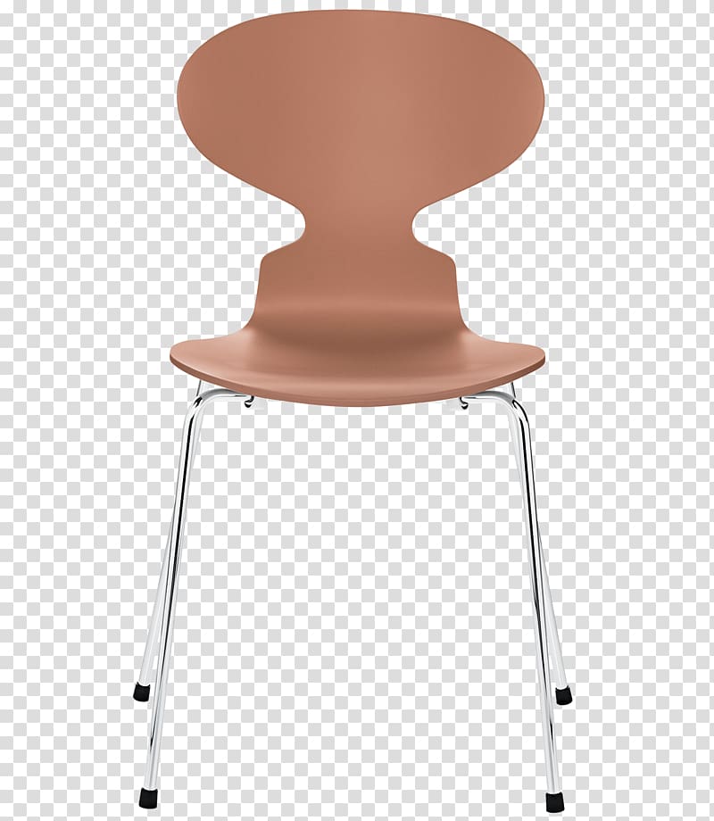 Ant Chair Model 3107 chair Fritz Hansen, white milk transparent background PNG clipart